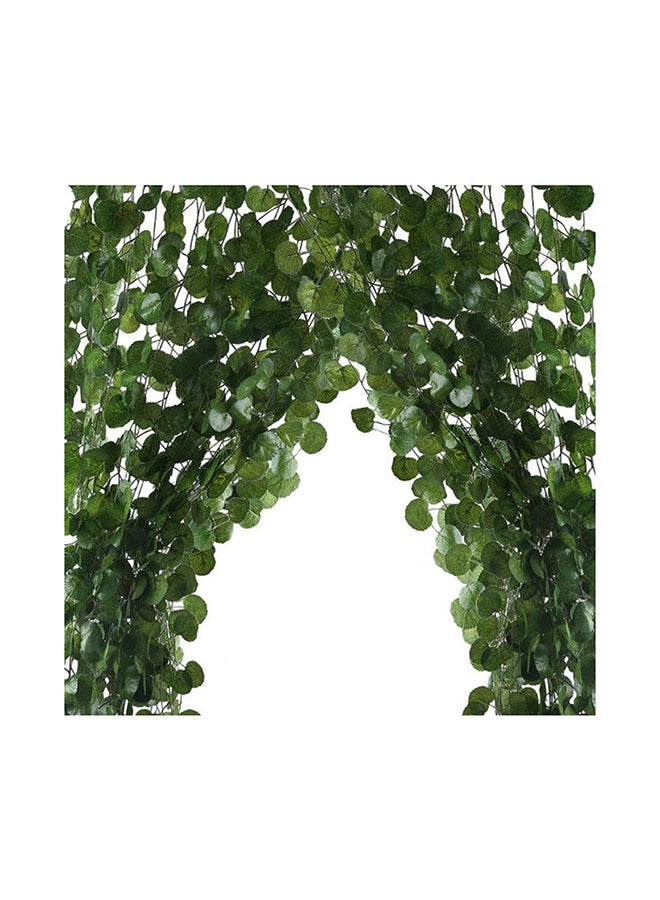 LINGWEI 12 Strands Creeper Artificial Plant Leaves Green 220x14x3cm  - Image 1