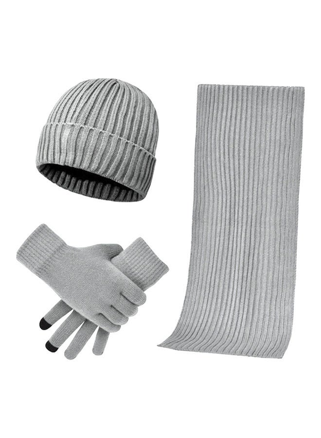 1-Pair Winter Warm Gloves with Hat and Neck Scarf - Image 3