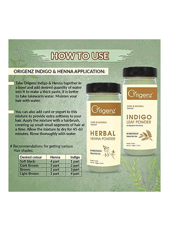 أوريجينز طقم مُكون من قطعتين من بودرة الحناء وبودرة النيلي الفاخرة أخضر 100جرام - Image 5