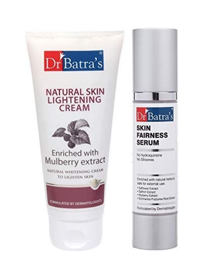 Dr Batra's Natural Skin Lightening Cream  And Skin Fairness Serum Clear 150grams - Image 1