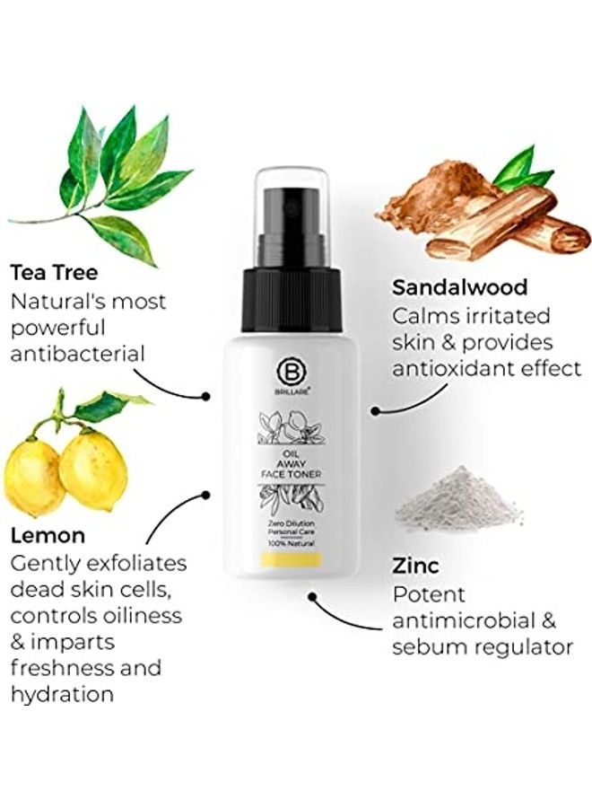 BRILLARE Oil Away Face Toner Clear 50ml - Image 3