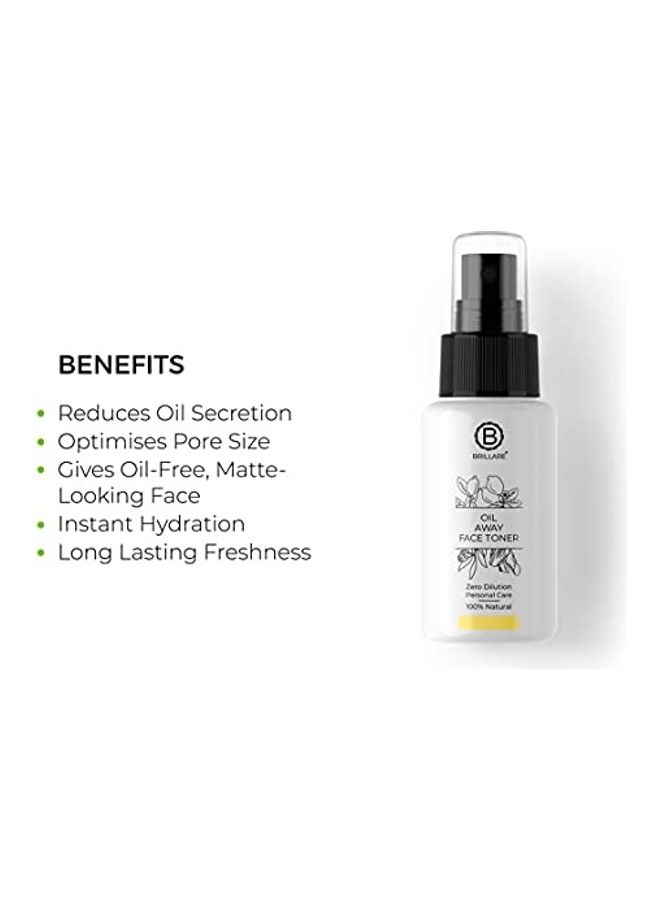 BRILLARE Oil Away Face Toner Clear 50ml - Image 4