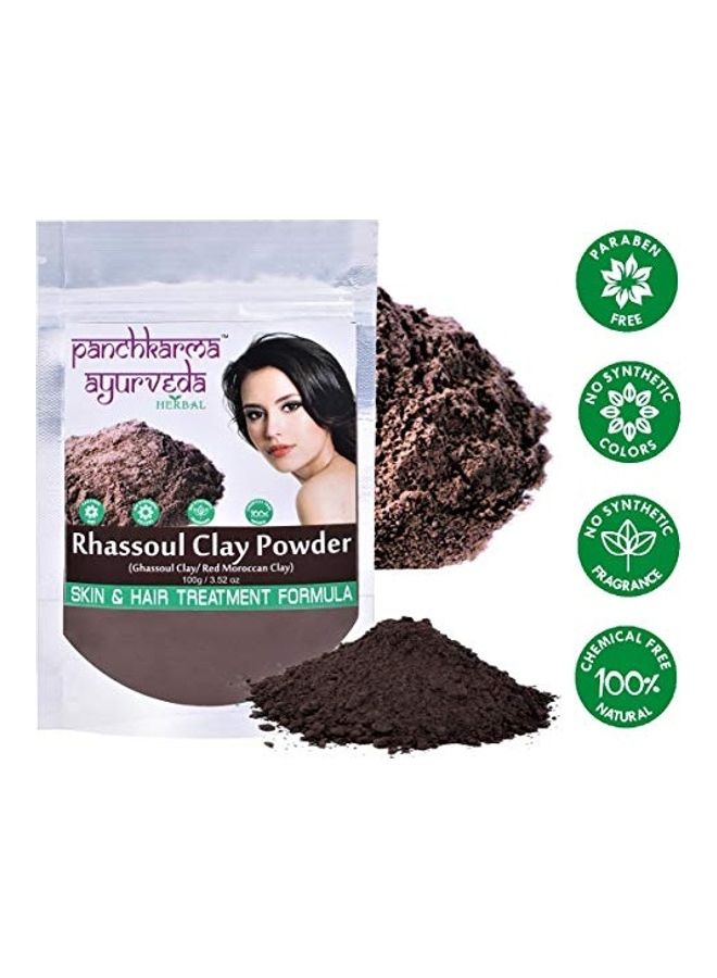PANCHKARMA AYURVEDA - Herbal And Natural Rhassoul Clay Powder Brown 100grams - Image 1
