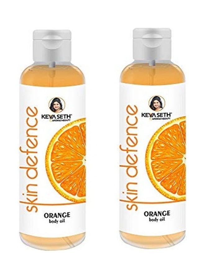 Keya Seth Aromatherapy 2-Piece Skin Defense Orange Body Oil Clear 200ml - Image 1