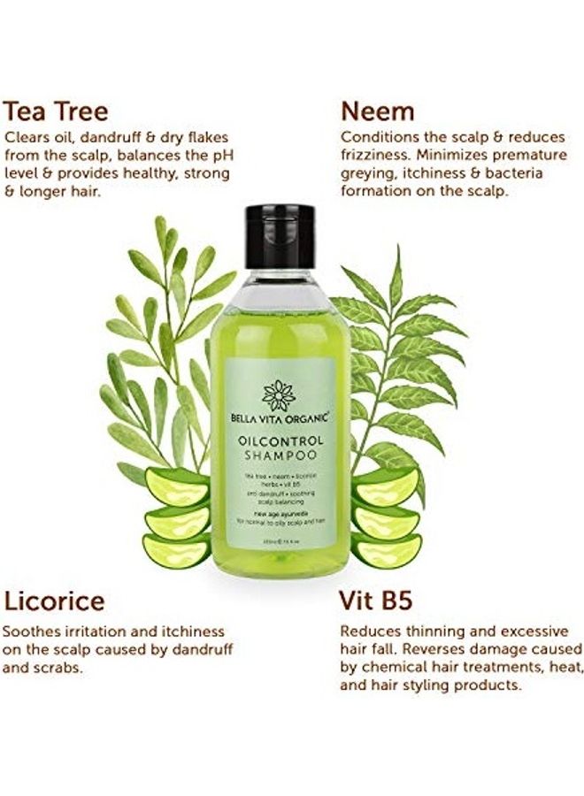 Bella Vita Organic - Oil Control Shampoo Green 225ml - Image 1