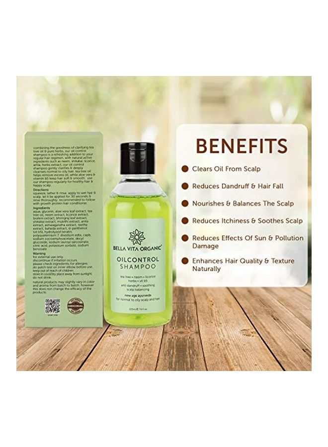 Bella Vita Organic - Oil Control Shampoo Green 225ml - Image 1