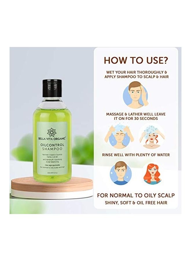 Bella Vita Organic - Oil Control Shampoo Green 225ml - Image 1