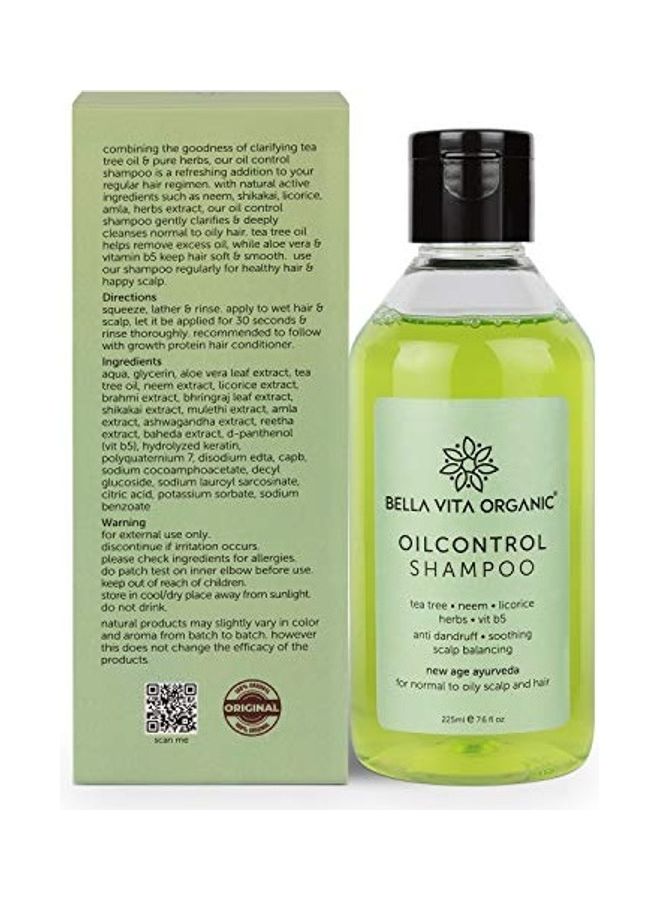 Bella Vita Organic - Oil Control Shampoo Green 225ml - Image 1