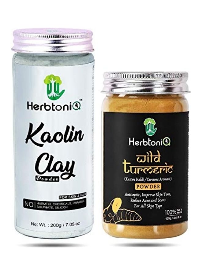Herbtoniq Pack Of 2 Kaolin Clay And Wild Turmeric Powder Clear 325grams - Image 1