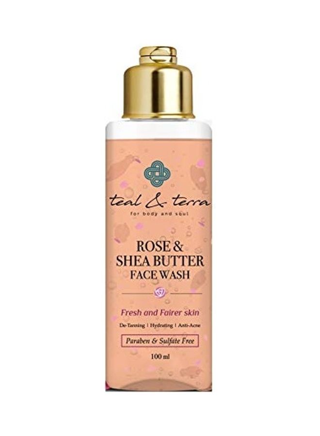 Teal & Terra - Rose And Shea Butter Face Wash White 100ml - Image 1
