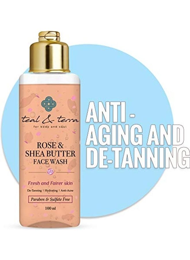 Teal & Terra - Rose And Shea Butter Face Wash White 100ml - Image 1