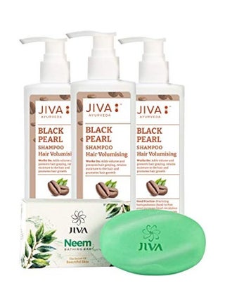 Pack Of 3 Black Pearl Shampoo With Neem Soap Multicolour 600ml - v1629541138/N50293049A_1
