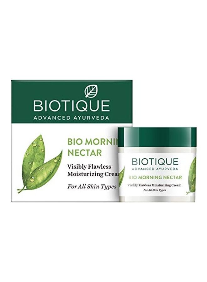 Biotique Bio Morning Nectar Flawless Moisturizing Cream White 50grams  - Image 2