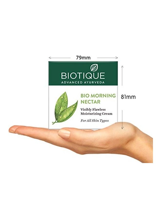 Biotique Bio Morning Nectar Flawless Moisturizing Cream White 50grams  - Image 3