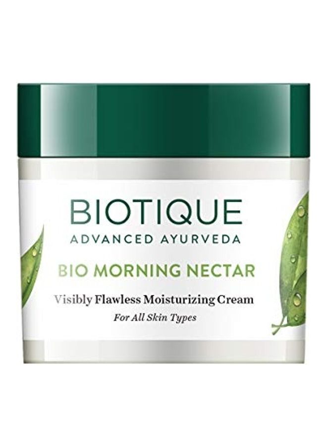 Biotique Bio Morning Nectar Flawless Moisturizing Cream White 50grams  - Image 1