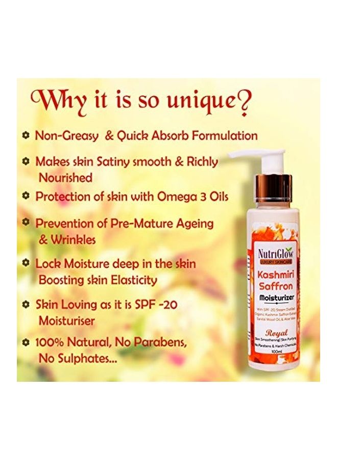 NUTRIGLOW Pack Of 2 Kashmiri Saffron Moisturizer And Sun Screen Clear 100ml - Image 5