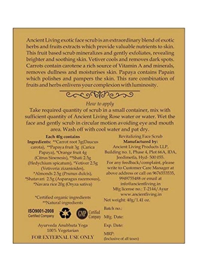 Ancient Living Revitalizing Face Scrub Multicolour 3.93700787X5.905511805X3.93700787inch  - Image 3
