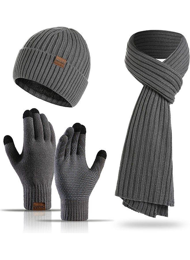 Generic 1-Pair Winter Warm Gloves with Hat and Neck Scarf - Image 1