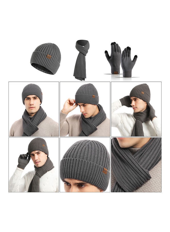 Generic 1-Pair Winter Warm Gloves with Hat and Neck Scarf - Image 2