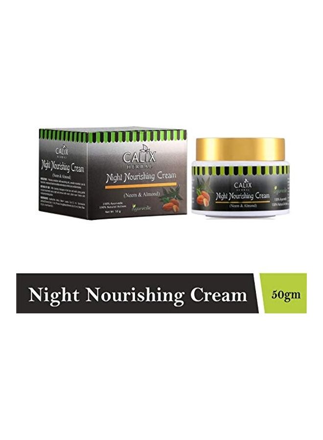 كلاليكس هيربال كريم ليلي مغذٍ للبشرة بخلاصة بالنيم واللوز واضح 50جرام - Image 2