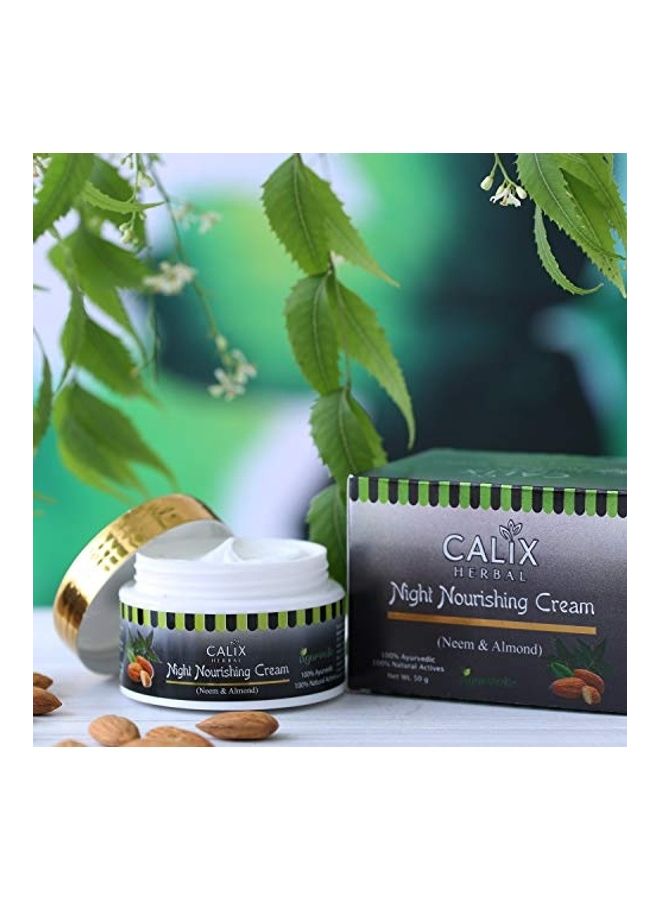 كلاليكس هيربال كريم ليلي مغذٍ للبشرة بخلاصة بالنيم واللوز واضح 50جرام - Image 3