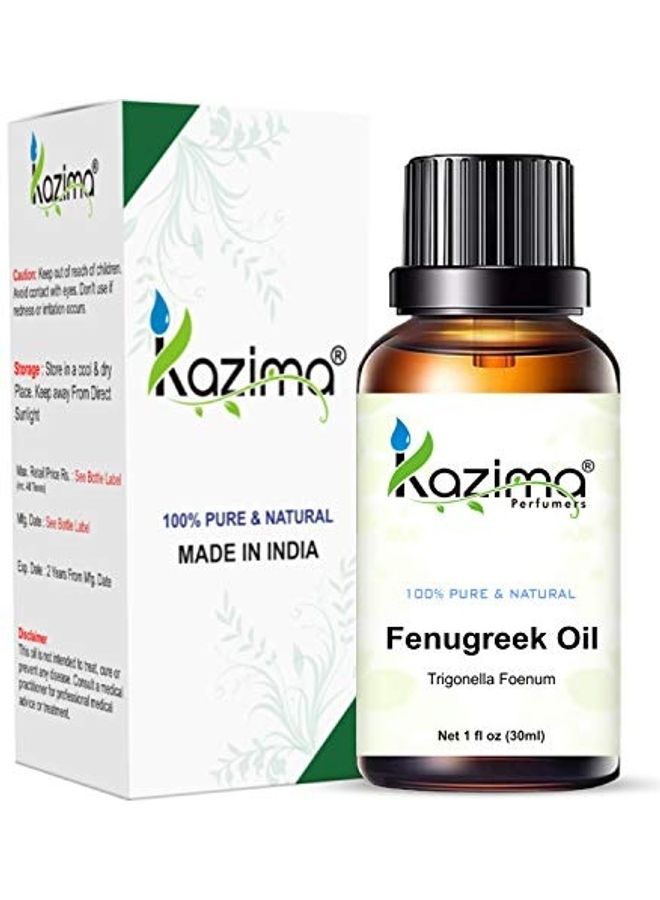 KAZIMA Fenugreek Cold Pressed Carrier Oil Clear 30ml - Image 1