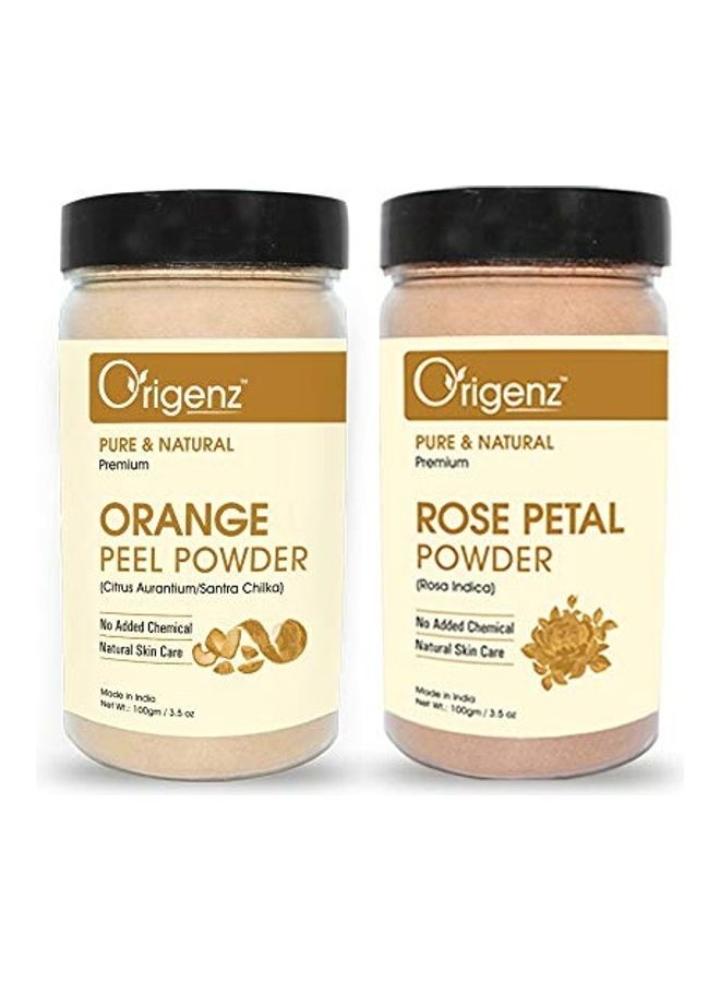 أوريجينز مسحوق بتلات الورد ومسحوق قشر البرتقال شفاف 2x100جرام - Image 1