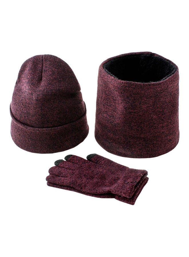 Generic 1-Pair Winter Warm Gloves with Hat and Neck Gaiter - Image 1