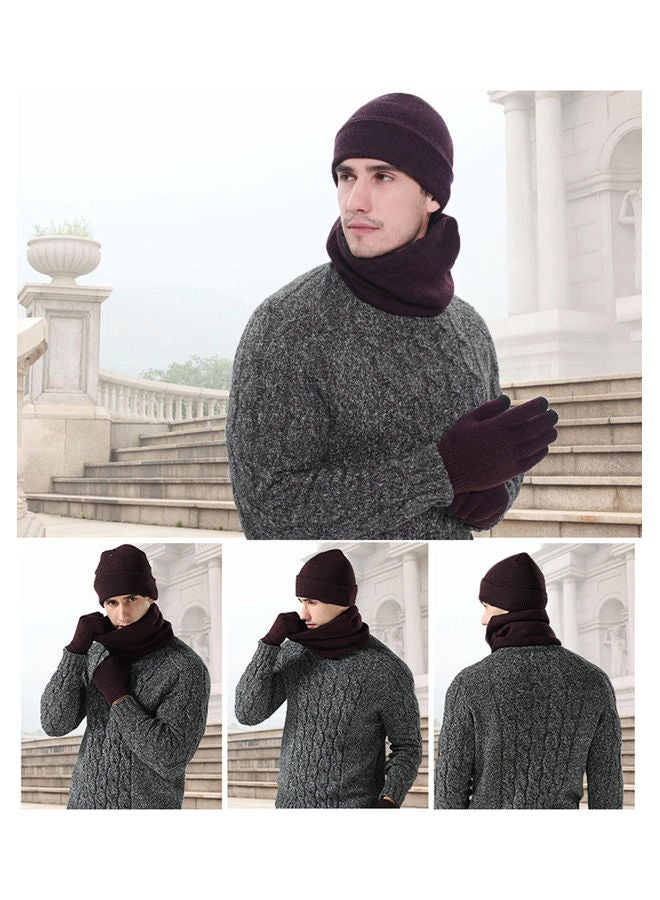 Generic 1-Pair Winter Warm Gloves with Hat and Neck Gaiter - Image 2