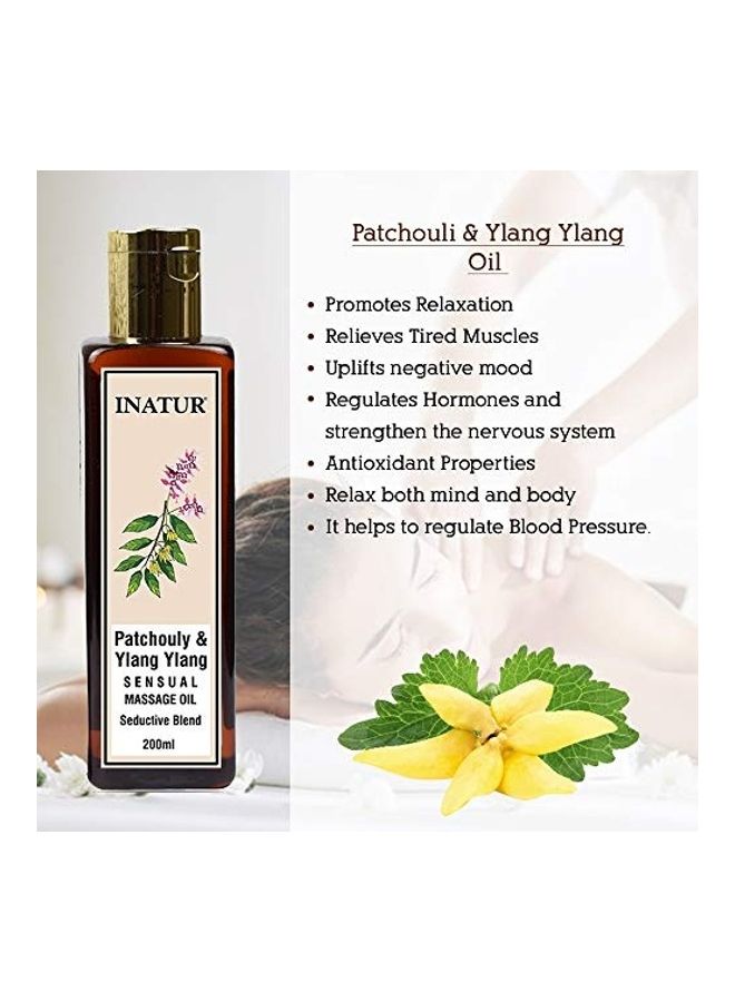 إناتور زيت تدليك حسي باتشولي آند يلانج يلانج شفاف 200ملليلتر - Image 3