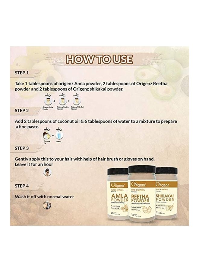 أوريجينز مجموعة بودرة شعر بخلاصة الأملج والصابونية الموكوروسية والشيكاكاي مكونة من 3 قطع رمادي 300جرام - Image 5