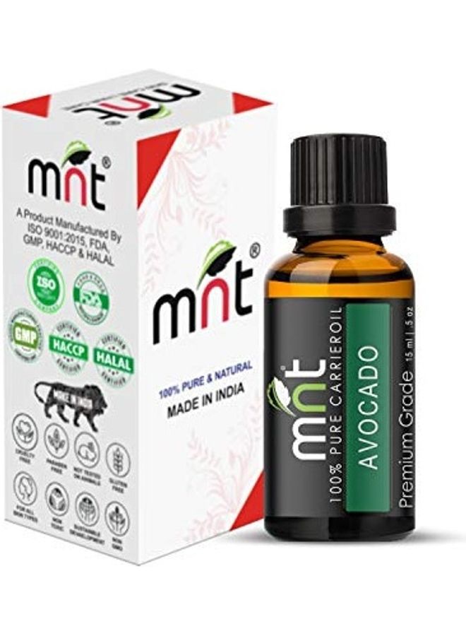 MNT 100% Pure Avocado Cold Pressed Carrier Oil 15ml  - Image 2