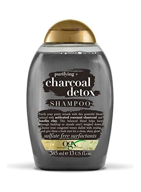 Purifying Charcoal Detox Shampoo With Coconut And Kaolin Clay Multicolour 385ml