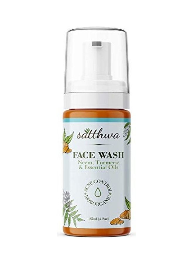 Satthwa Neem And Turmeric Foaming Face Wash Multicolour 125ml - Image 1