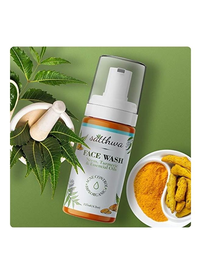 Satthwa Neem And Turmeric Foaming Face Wash Multicolour 125ml - Image 2