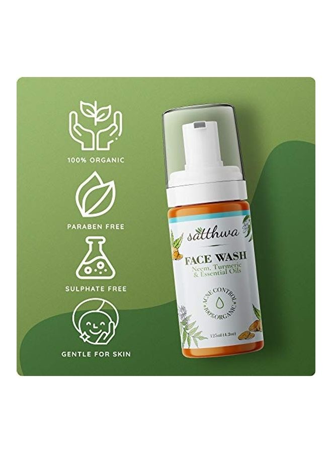 Satthwa Neem And Turmeric Foaming Face Wash Multicolour 125ml - Image 3