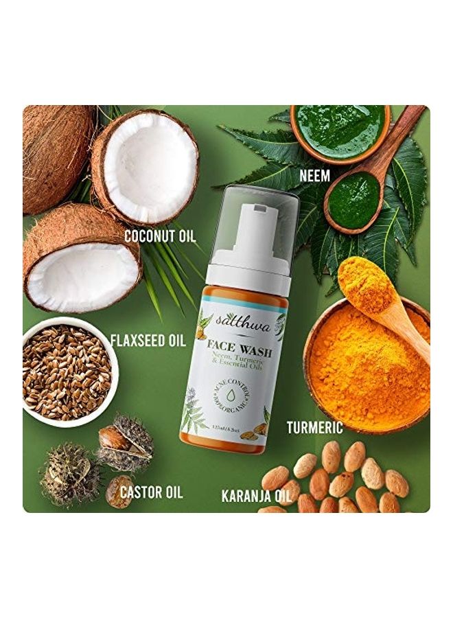 Satthwa Neem And Turmeric Foaming Face Wash Multicolour 125ml - Image 4