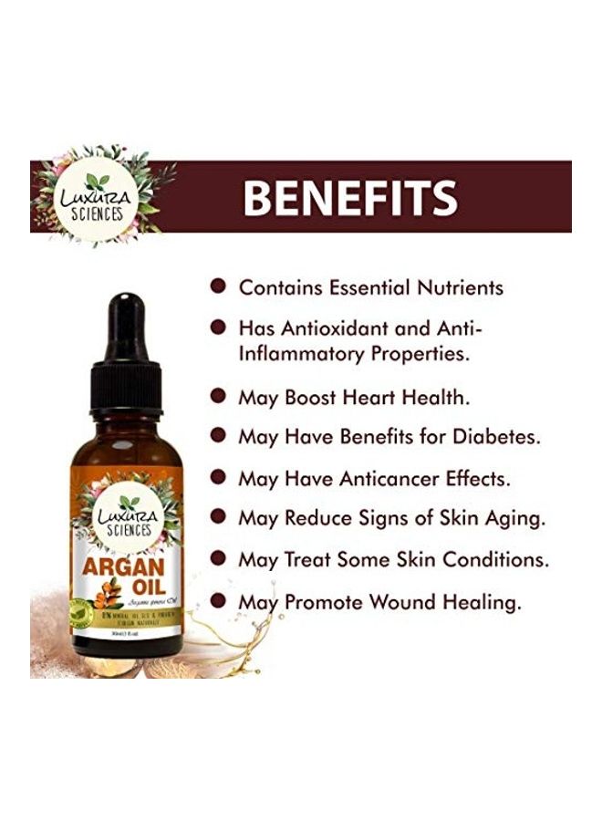 Luxura Sciences Organic Moroccan Argan Oil Multicolour 15ml  - Image 3