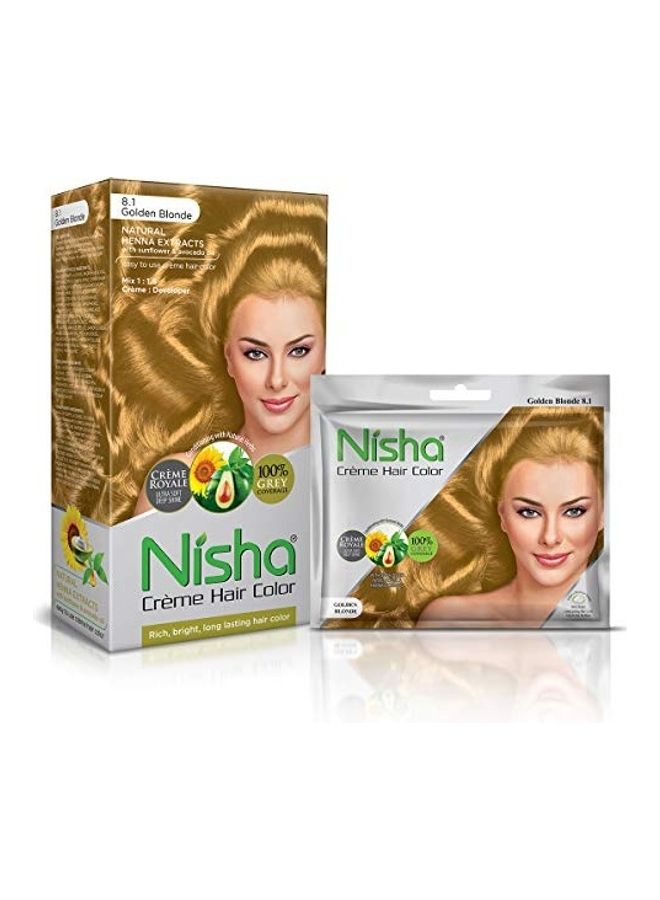 Nisha Creme Hair Colour Golden Blonde 190grams - Image 1