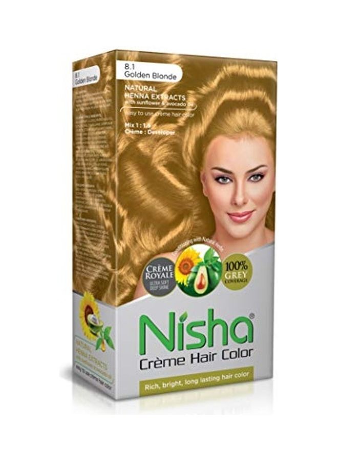 Nisha Creme Hair Colour Golden Blonde 190grams - Image 2