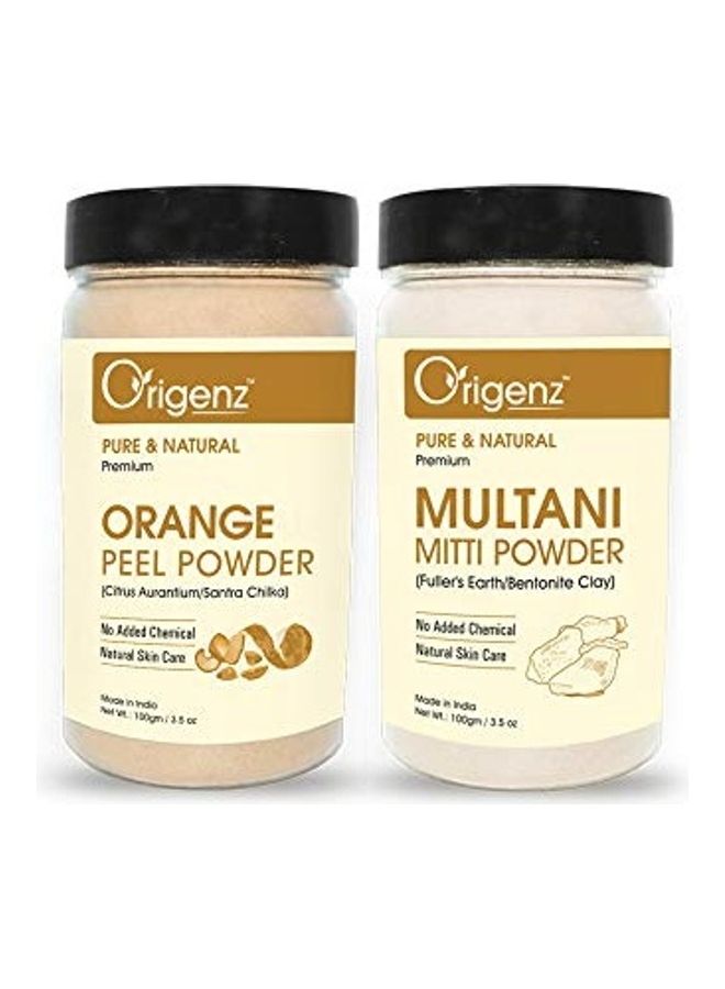 أوريجينز مسحوق قشر البرتقال ومسحوق مولتاني ميتي شفاف 2x100جرام - Image 1