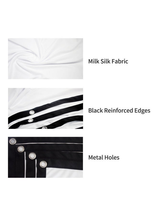 Double Sided Anti-Crease Foldable Projection Movie Screen Curtain With Hooks OS5435-1 White  - Image 5
