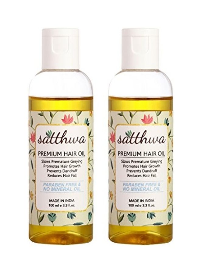 Satthwa Pack Of 2 Premium Hair Oils Clear 200ml - Image 1