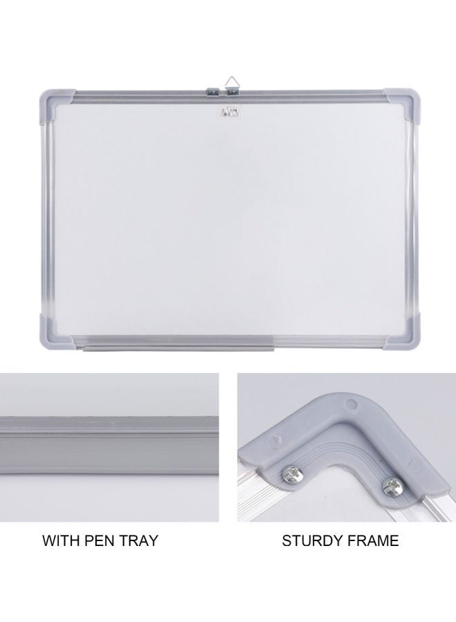 Magnetic Dry Erase Whiteboard With Pen Tray White/Grey - Image 4