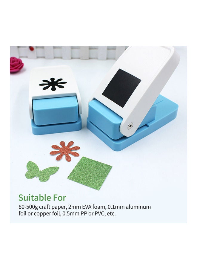 DIY Craft Hole Paper Puncher White/Blue - Image 2