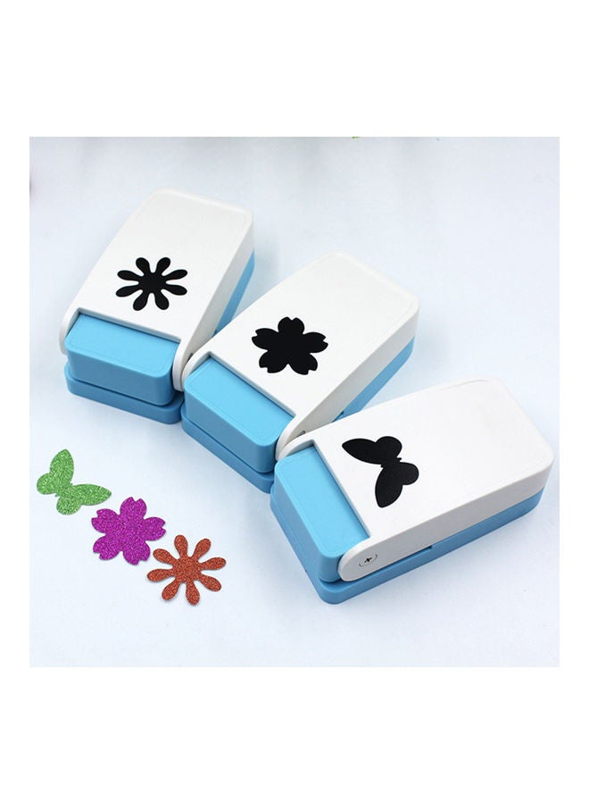 DIY Craft Hole Paper Puncher White/Blue - Image 4