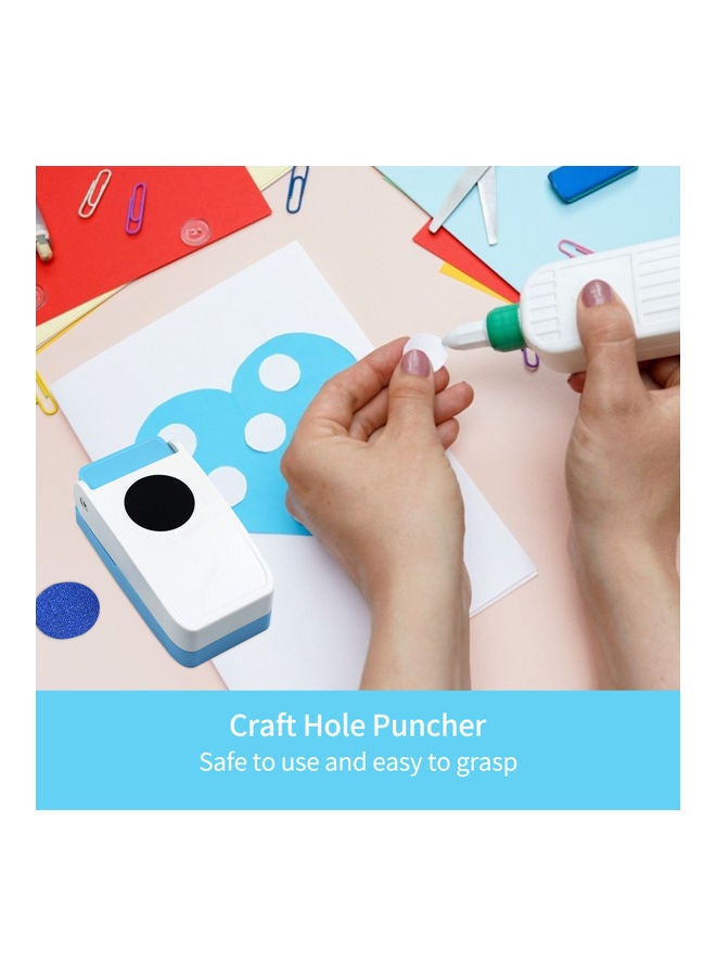 DIY Craft Hole Paper Puncher White/Blue - Image 5
