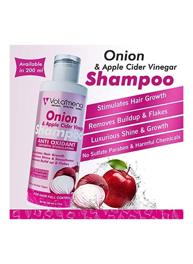 VOLAMENA WITH DEVICE - Onion Apple Cider Vinegar Shampoo Multicolour 200ml - Image 1