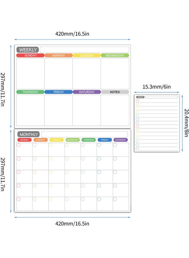 Generic Magnetic Dry Erase Calendar Whiteboard Multicolour  - Image 4