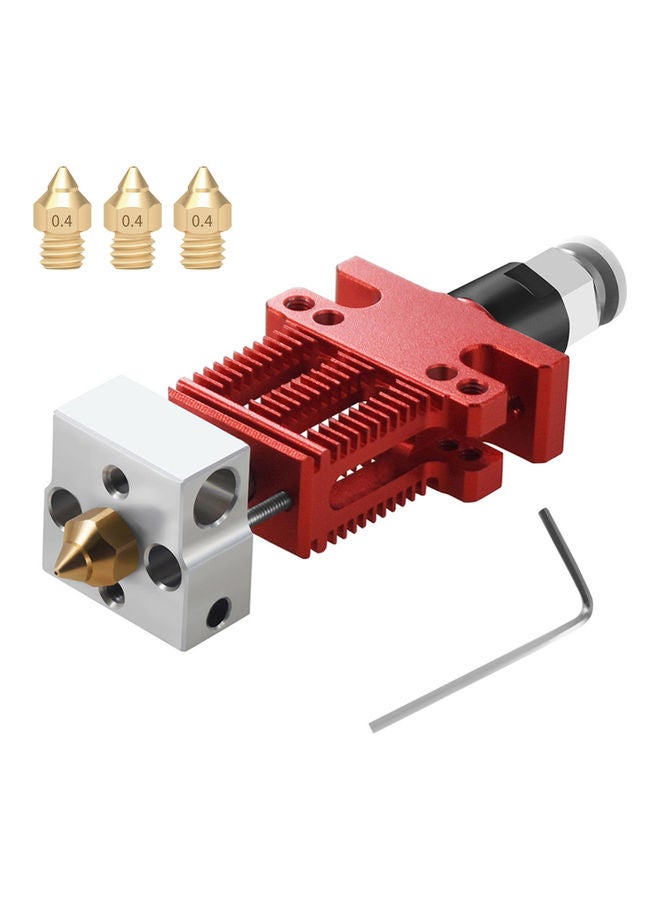 Assembled Extruder Hotend Kit With Extra 3 Piece 0.4mm Nozzles Multicolour - Image 1